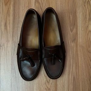 COLE HAAN Mens  Brown chestnut slip -on loafers pinch tassel